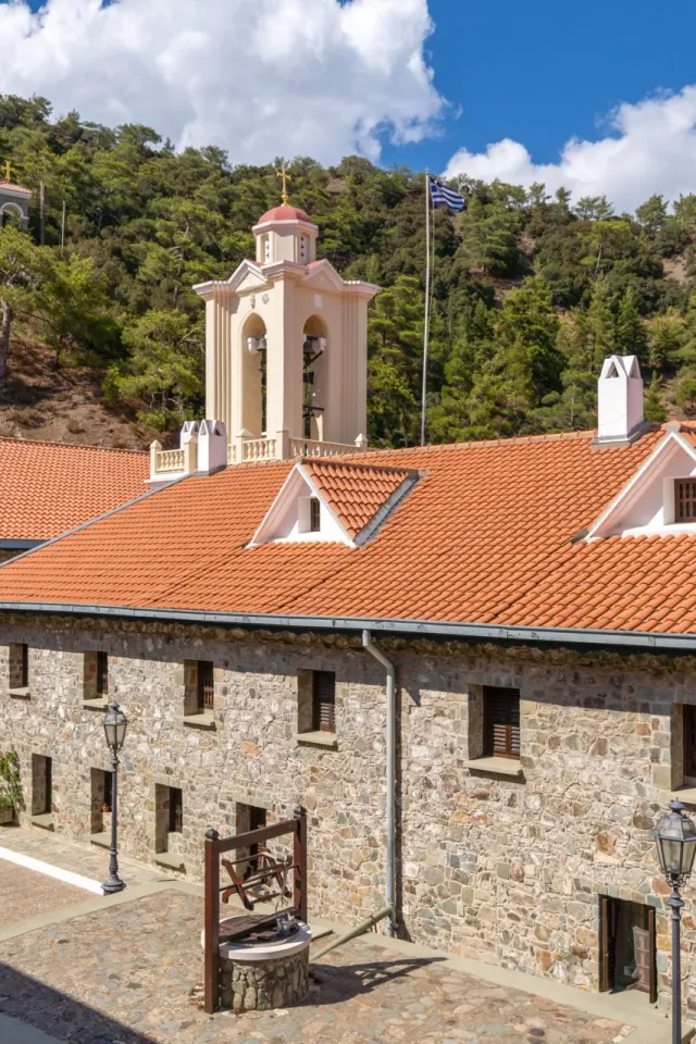 Kykkos Monastery in the Troodos Mountains, Cyprus